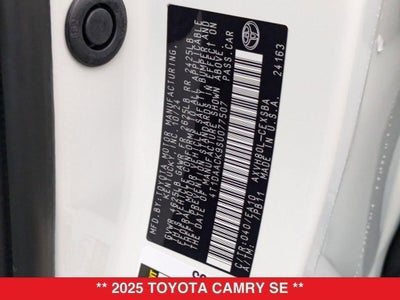 2025 Toyota Camry SE
