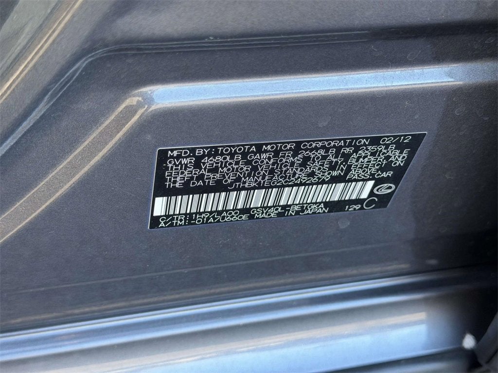 2012 Lexus ES 350 350