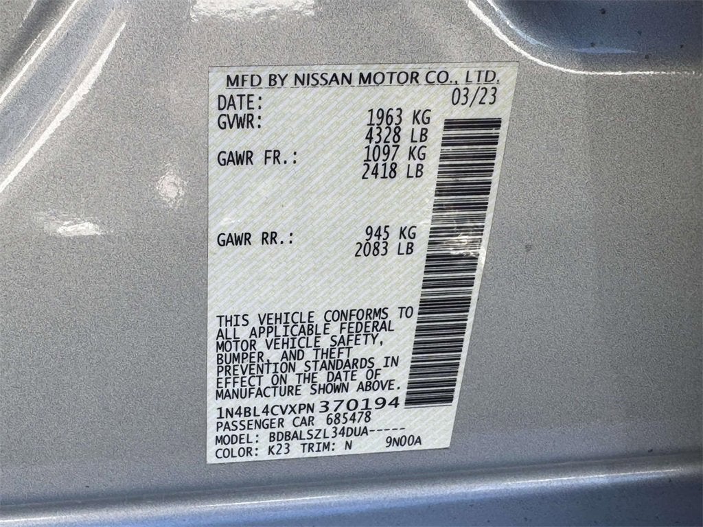 2023 Nissan Altima 2.5 SR