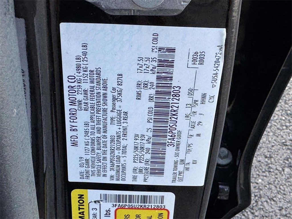 2019 Ford Fusion Energi Titanium