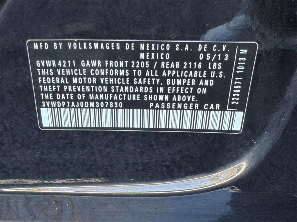 2013 Volkswagen Jetta 2.5L SE