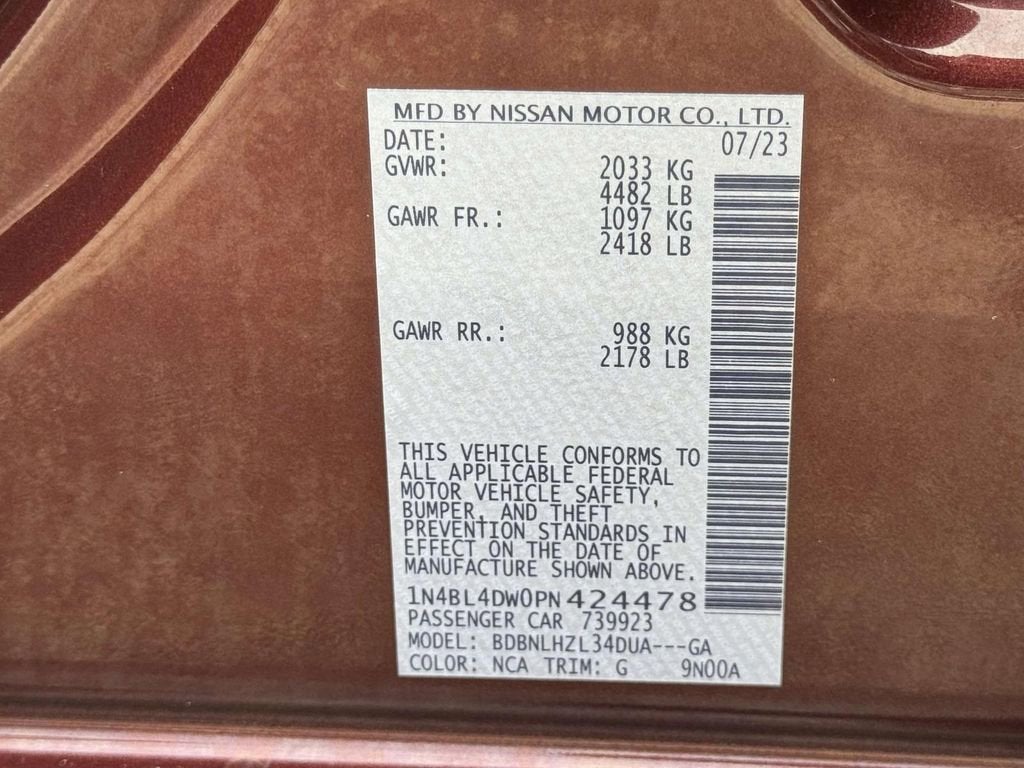 2023 Nissan Altima 2.5 SV