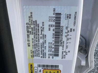 2019 Ford Fusion Hybrid SE