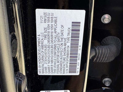 2022 Honda Ridgeline RTL