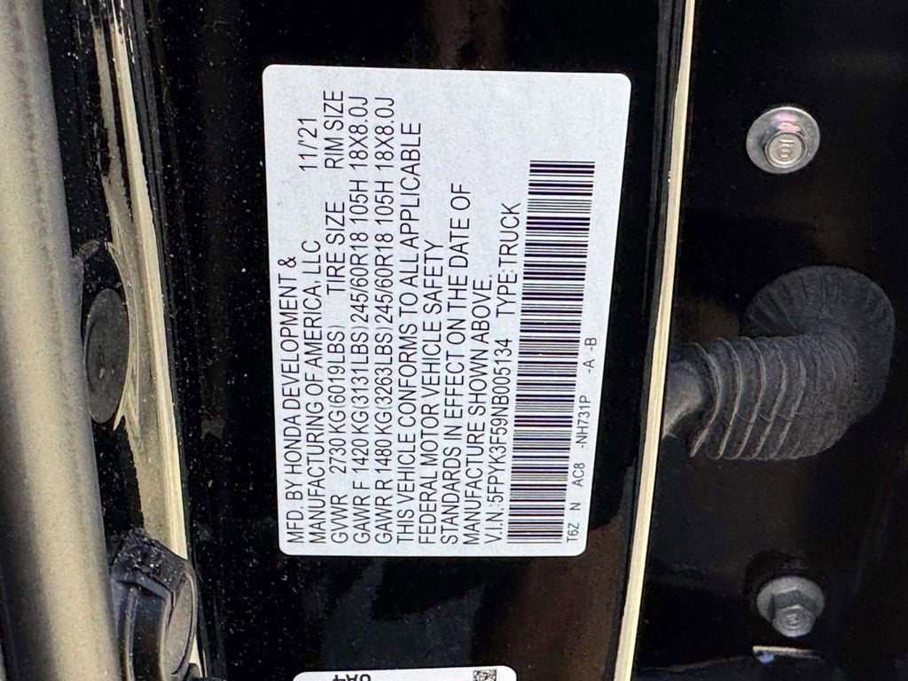 2022 Honda Ridgeline RTL