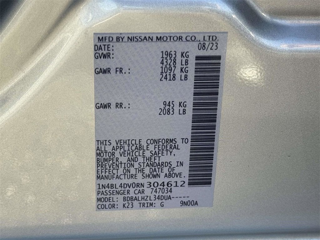 2024 Nissan Altima 2.5 SV