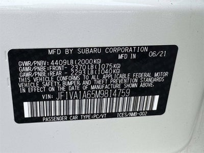 2021 Subaru WRX Base