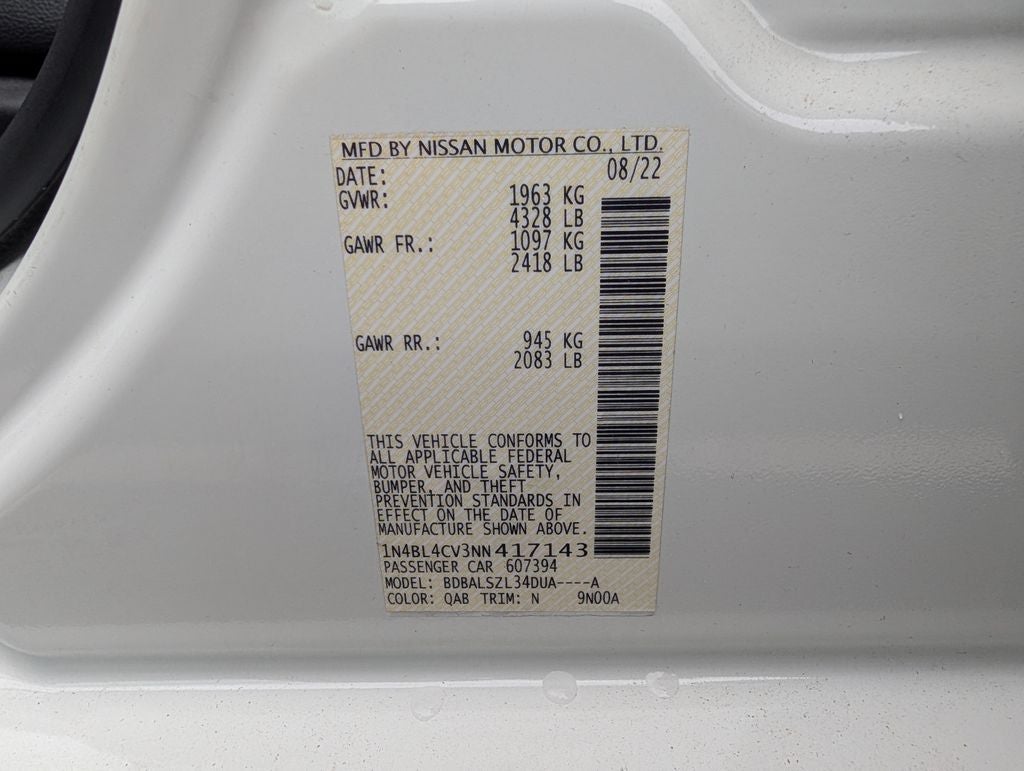 2022 Nissan Altima 2.5 SR